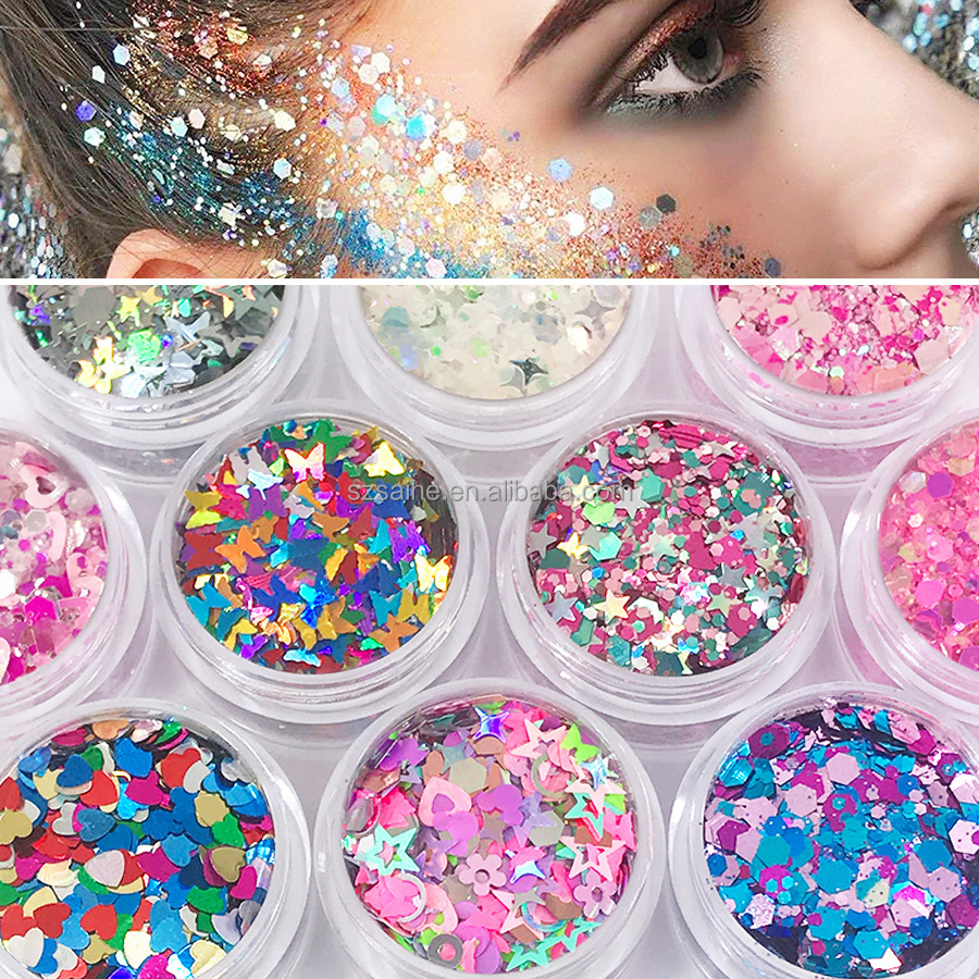 2024 New Arrivals Biodegradable Cosmetic Grade Extra Fine Glitter Confetti Matte Chunky Glitter