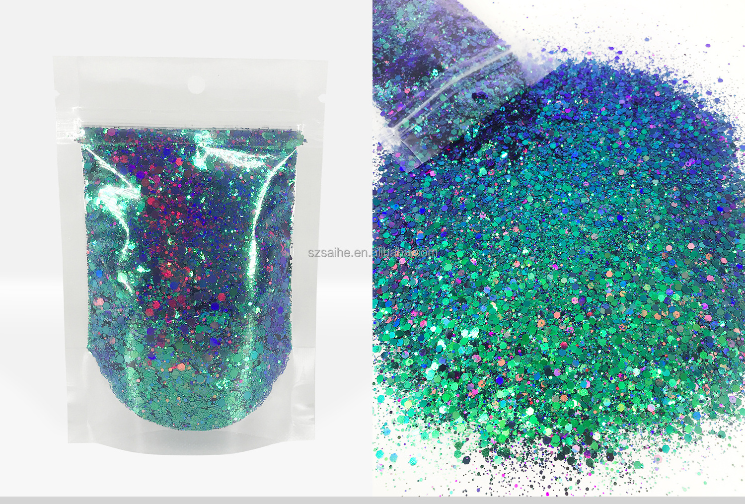 Eco-friendly Resistant Solvent polyester fine extra Wholesale glitter Chunky Mixed glitter