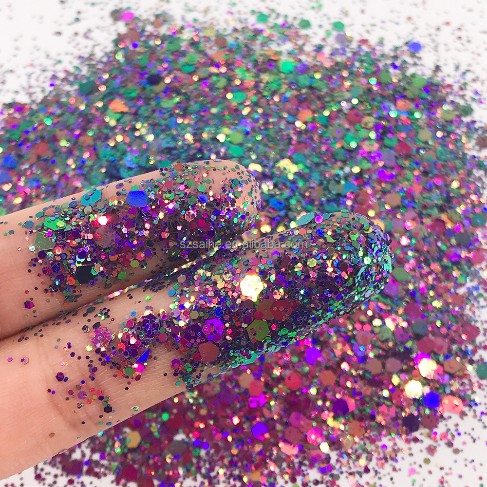 100g 200g 500g 1KG bag of color changing glitter in bulk resin glitter ready to ship