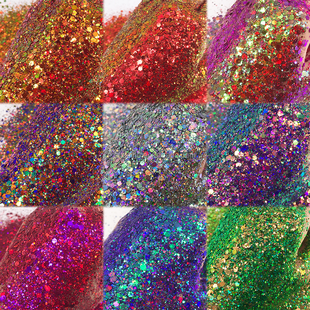 100g 200g 500g 1KG bag of color changing glitter in bulk resin glitter ready to ship