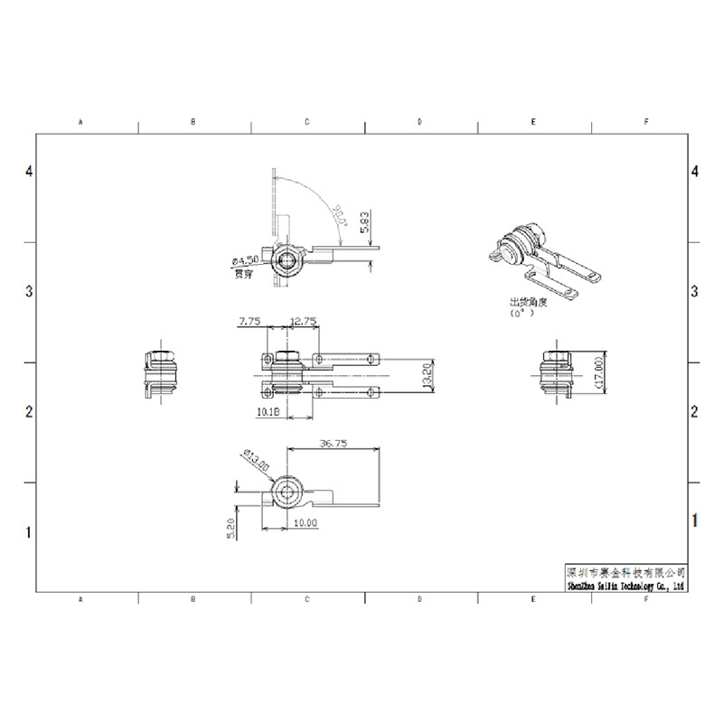 Customized Service High Precision OEM 90 degree locking hinge for Projector hardware products torque hinge