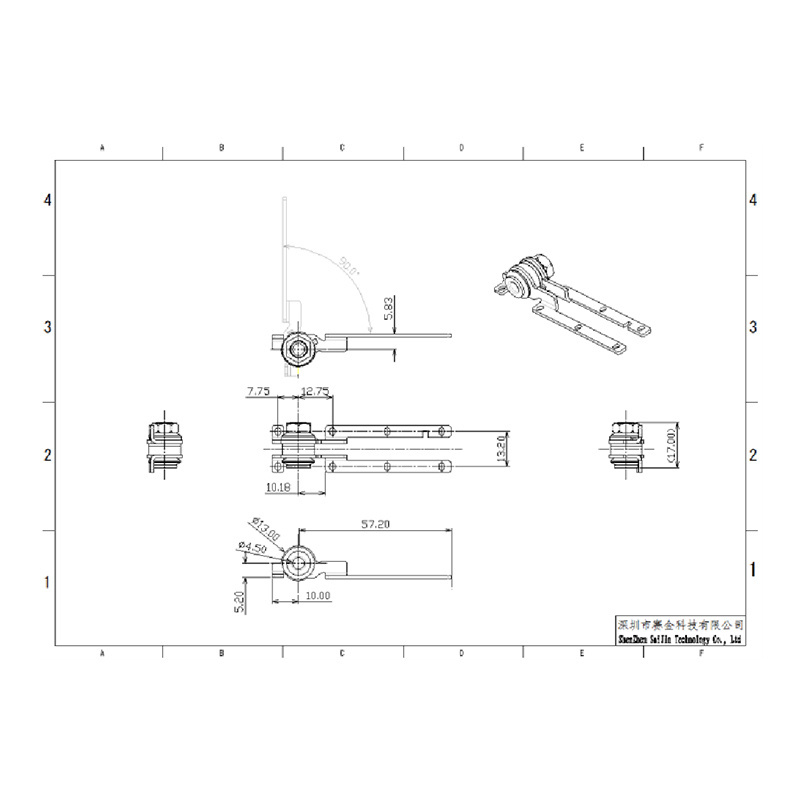 Customized Service High Precision OEM 90 degree locking hinge for Projector hardware products torque hinge