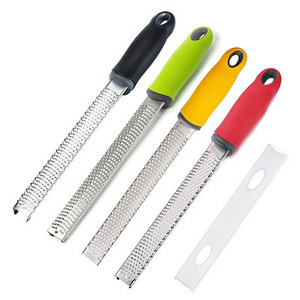 Dishwasher Safe Stainless Steel Citrus Lemon Zester Cheese Grater with Blade Protective Cover