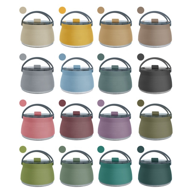 Silicone Travel Folding Cooking Pot Silicon Collapsible Camping Portable Kettle For Outdoor