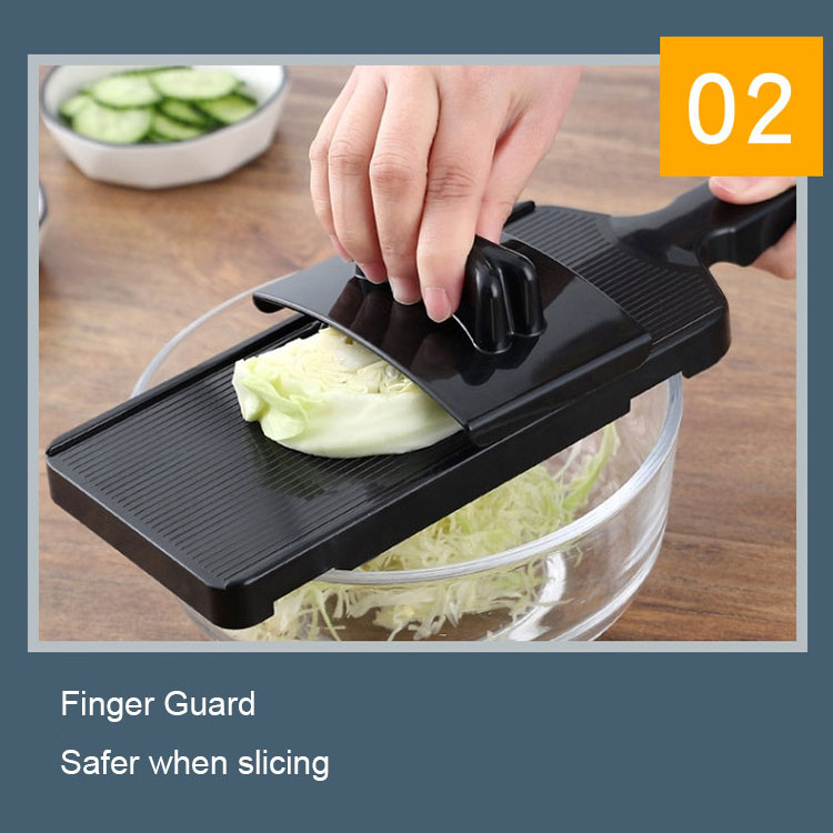 Wide Mouth Julienne Vegetables Cabbage Shredder Cutter Grater Manual Japanese Vegetable Slicer with V Blade