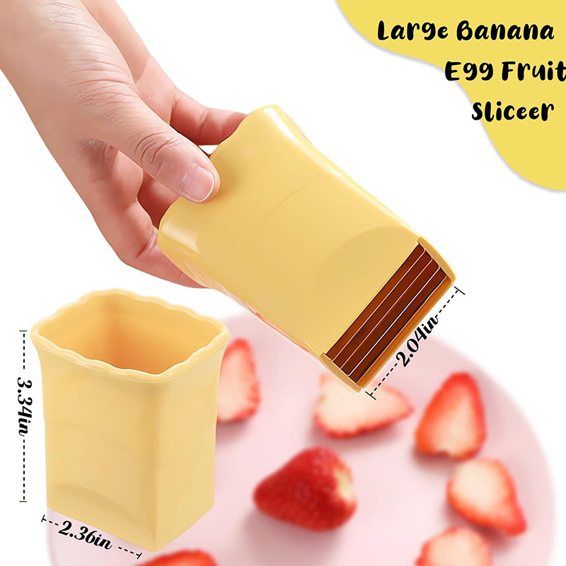 Creative Kitchen Gadget Quickly Making Fruit Vegetable Salad Banana Strawberry Cutter Egg Slicer Cup Slicer