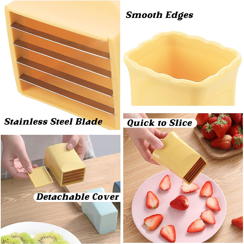 Creative Kitchen Gadget Quickly Making Fruit Vegetable Salad Banana Strawberry Cutter Egg Slicer Cup Slicer