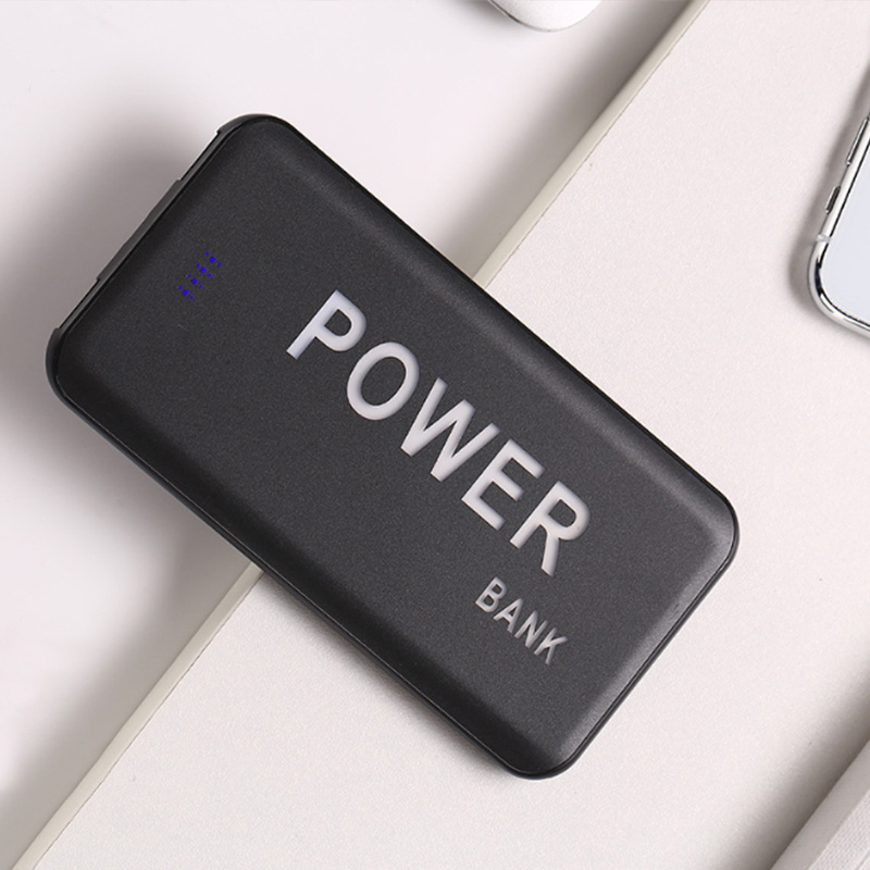 2020 New OEM Logo 5000mah Power Bank Super Slim Luminous Logo Mobile Power Bank Led Light Up Logo