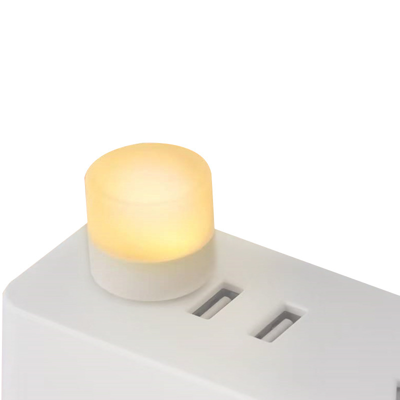 USB Plug Lamp Computer Mobile Power Charging USB Lamps LED Small Round Night Light