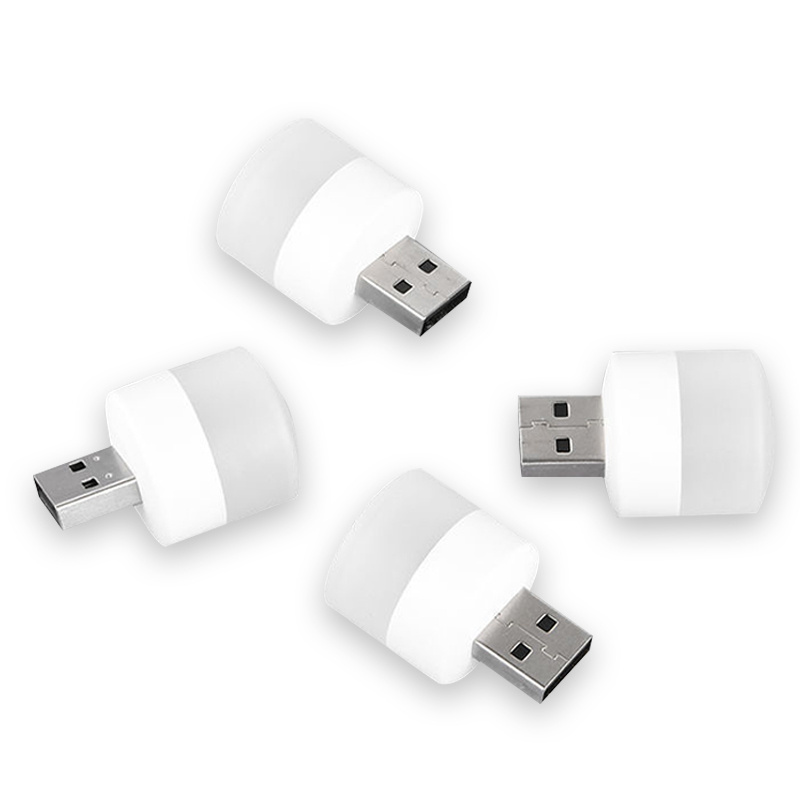 USB Plug Lamp Computer Mobile Power Charging USB Lamps LED Small Round Night Light