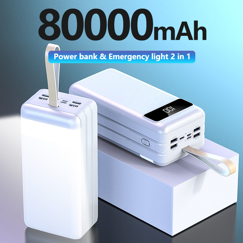 80000mah Power Bank Multi-functions 22.5W Power Bank with Hook