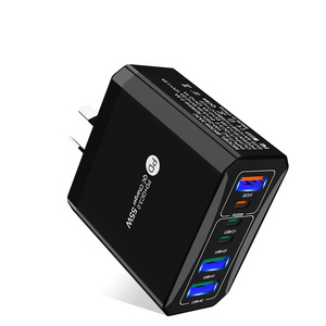 New Original 55W PD Fast Charger Adapter US AU UK EU 6 Port Multiple Output Adapter Mobile Phone Travel Wall Charger