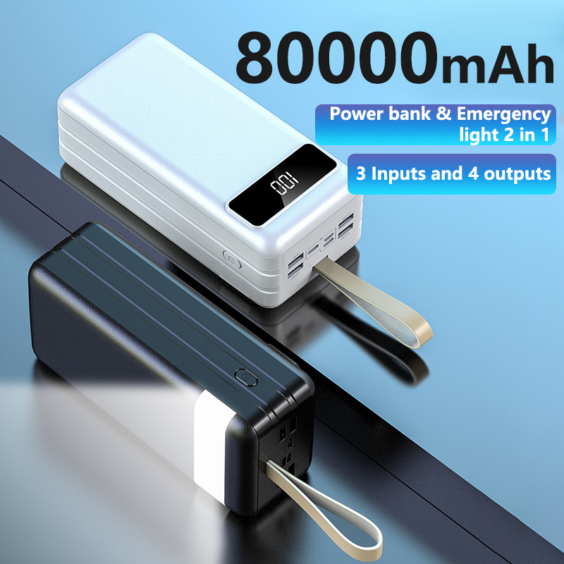 80000mah Power Bank Multi-functions 22.5W Power Bank with Hook