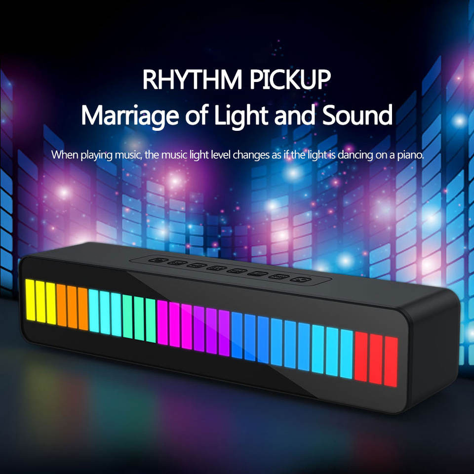 High Quality Pickup Speaker Led Rhythm Light Bluetooth Wireless Portable Bluetooth Speaker Sound led lights