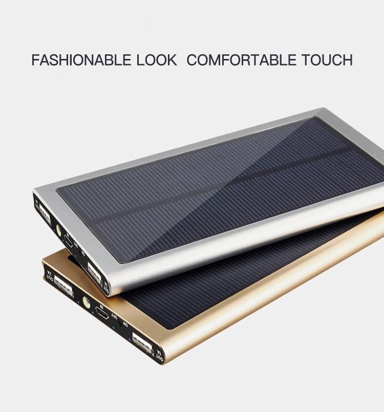 Hot Products Ultra Slim Solar Power Bank 10000mah 20000mAh  Powerbank Solar Charger for Mobile Phone