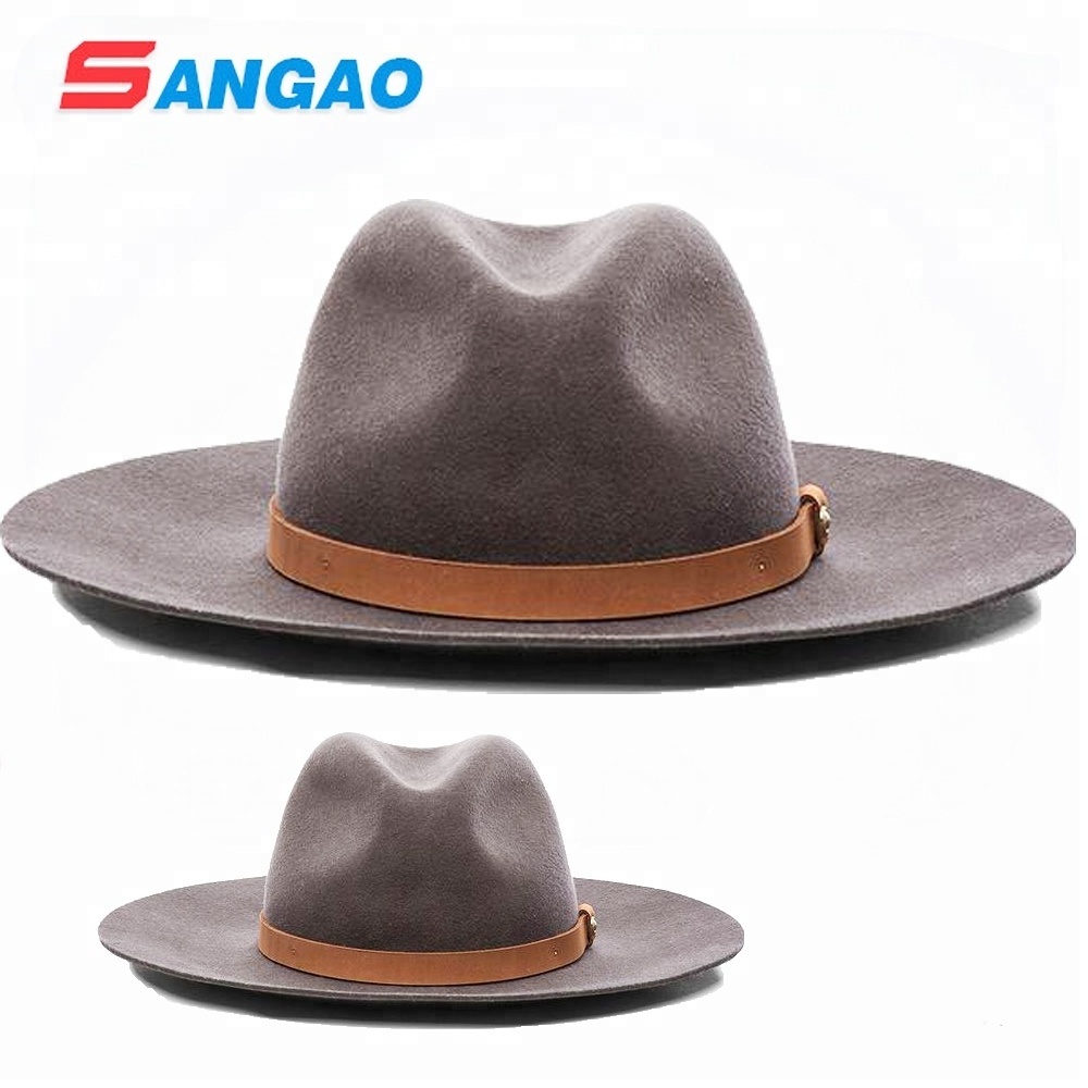 Wholesale perfect new style wool canvas fedora hats man cheap