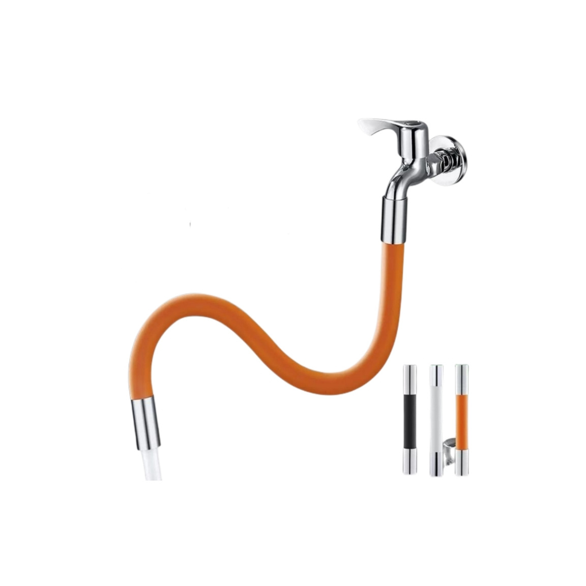 Connects Kitchen Sink to Water Supply PVC Faucet Connector hoses extendable hose against faucet.