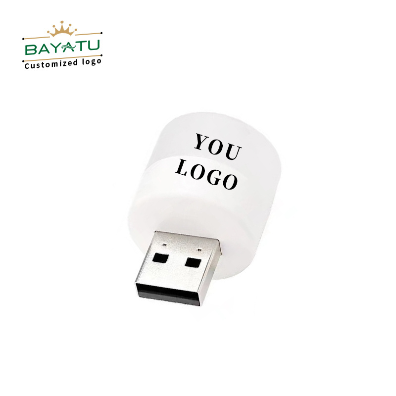 Mini light Bulb Shape Led Usb nightlight custom logo for portable Usb Led mini light bulbs for laptops