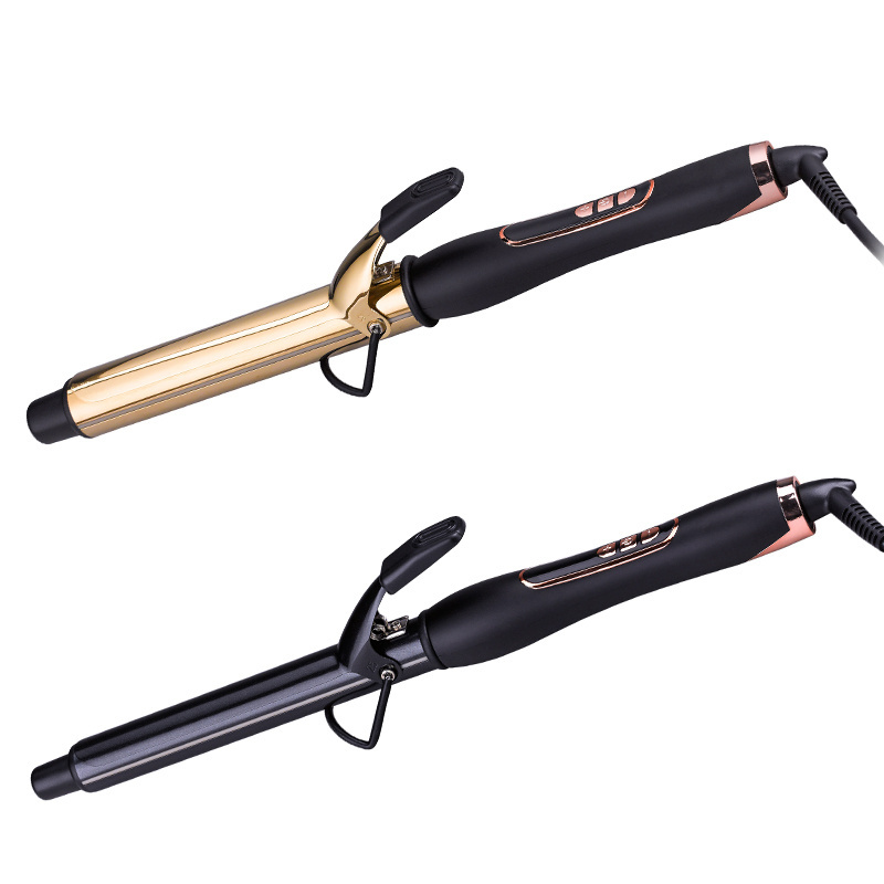 Professional  ceramic heating Barrels stable heating PTC heater heat up fast Lcd Titanium Barrel Curling Wand Curling Iron