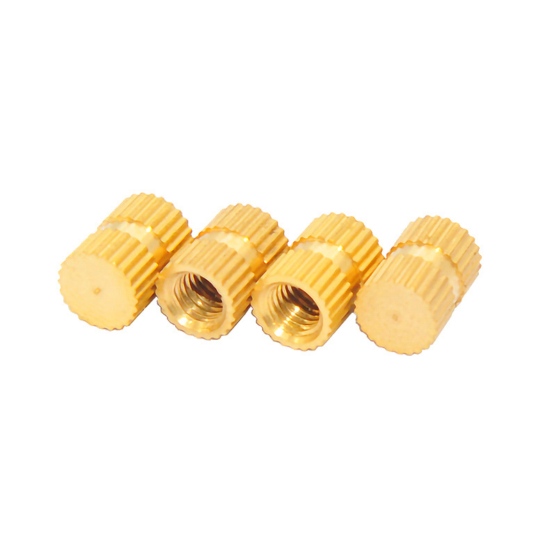 Sunpoint Copper nut GB809A embedded round nut straight knurled copper brass insert nut for wood