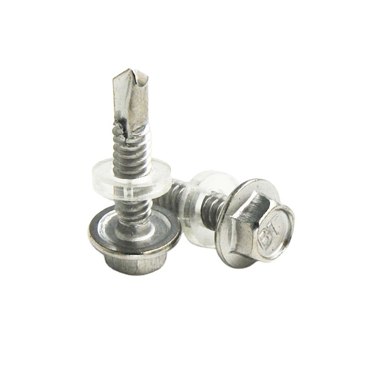 hexagon roofing stainless steel  selfdrilling hex head self drilling screws with washers