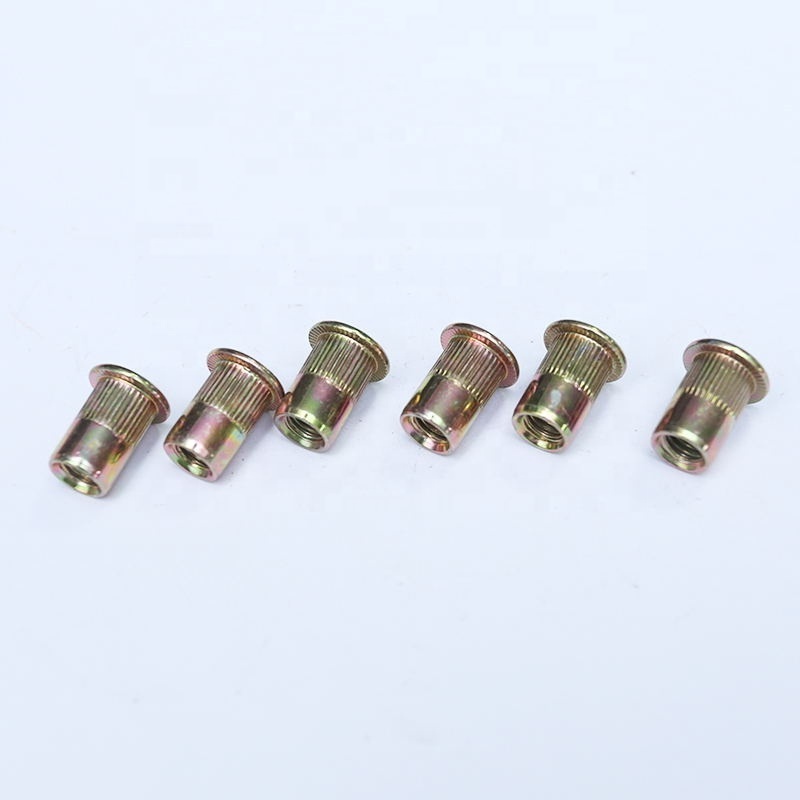 Carbon steel zinc countersink  din7340 tubular clutch  rivet nuts   flat m3/4/5 blind barrel  rivet nut