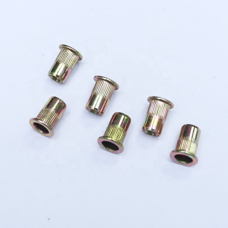 Carbon steel zinc countersink  din7340 tubular clutch  rivet nuts   flat m3/4/5 blind barrel  rivet nut