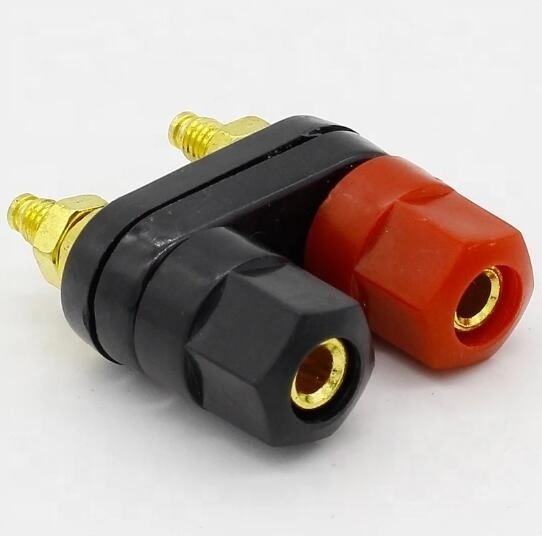 Banana plugs Couple Terminals Red Black Connector Amplifier Terminal Binding Post Banana Speaker Plug Jack