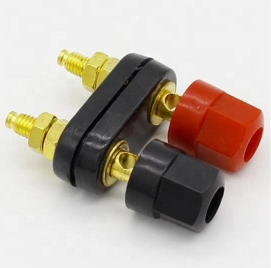 Banana plugs Couple Terminals Red Black Connector Amplifier Terminal Binding Post Banana Speaker Plug Jack