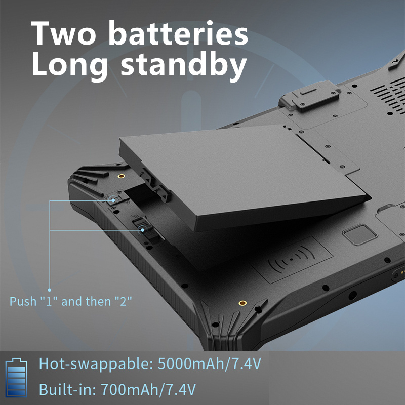 Windows 11 Rugged Tablet Pc Pda 700 Nits Waterproof Panel Pc Wifi 6 Gps Data Collectror Tablet With Scanner
