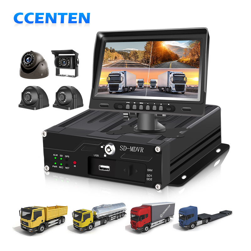 CCENTEN 4CH 8CH Cctv Set Car Dvr Camera Dash Cam Dvr Mobile truck Dvr System Car Monitor bus ai 4g gps mdvr