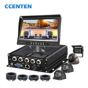 CCENTEN 4CH 8CH Cctv Set Car Dvr Camera Dash Cam Dvr Mobile truck Dvr System Car Monitor bus ai 4g gps mdvr