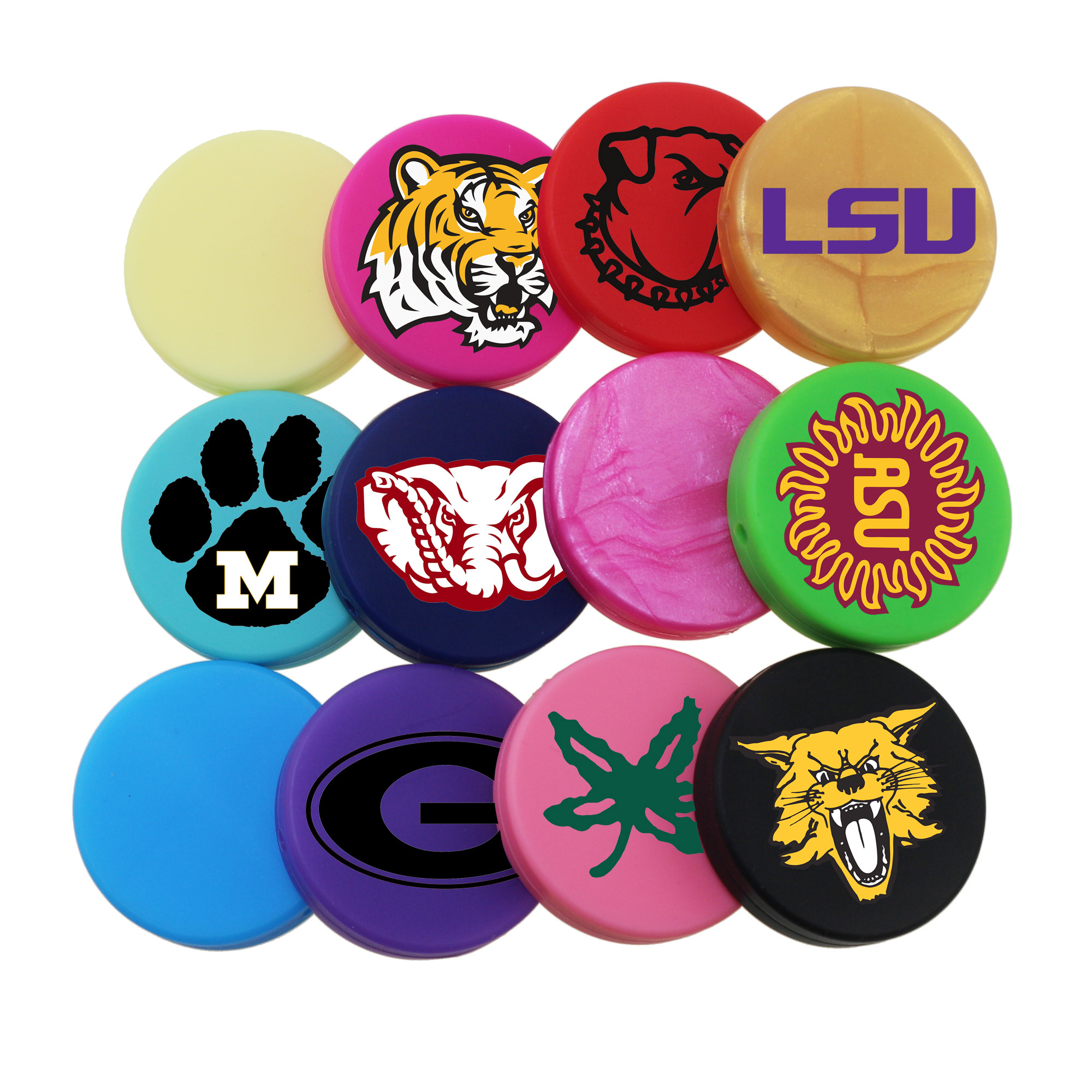 2024 New Western Football Team NFL Print Your Own Custom 30mm Pearl Silicone Focal beads Flat Beads For Pens