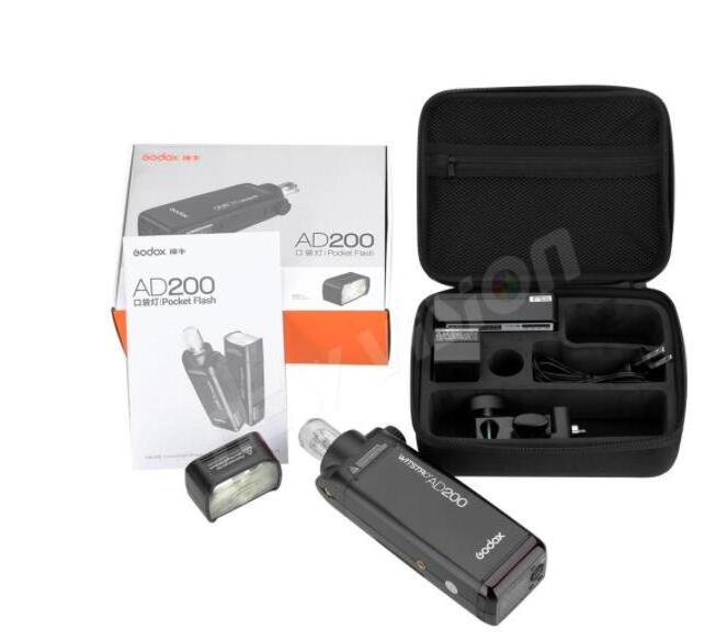 Godox AD200 200Ws TTL 2.4G HSS 1/8000s Pocket Outdoor Flash Light Double Head with 2900mAh Lithium Battery Flashlight Flash