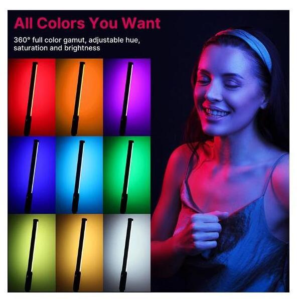 Ulanzi VL119 Handheld RGB Colorful Stick Light 19.68 inch Handheld LED Light Wand CRI 95+ 2500K-9000K Photography Studio Lamp