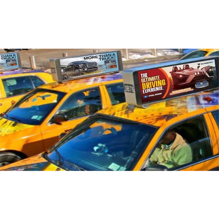 Outdoor Taxi Roof Video 4G WIFI Advertising Taxi Sign advertisement display screen taxi top led display