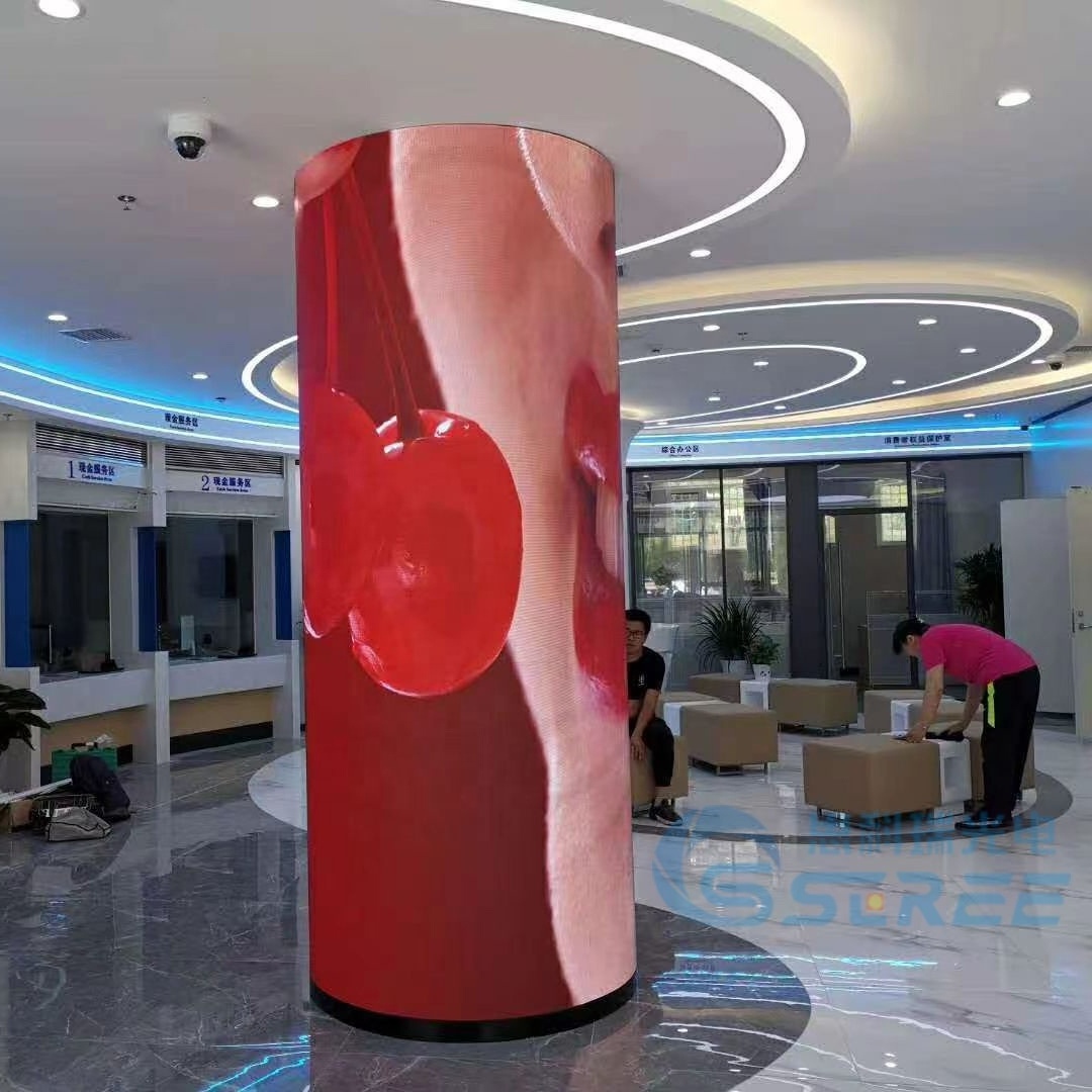 Indoor Outdoor flexibleP1.53 P1.86 P1.875 P2 P2.5 P3 P3.076 P4 P5 Round Shape Cylinder Column led display