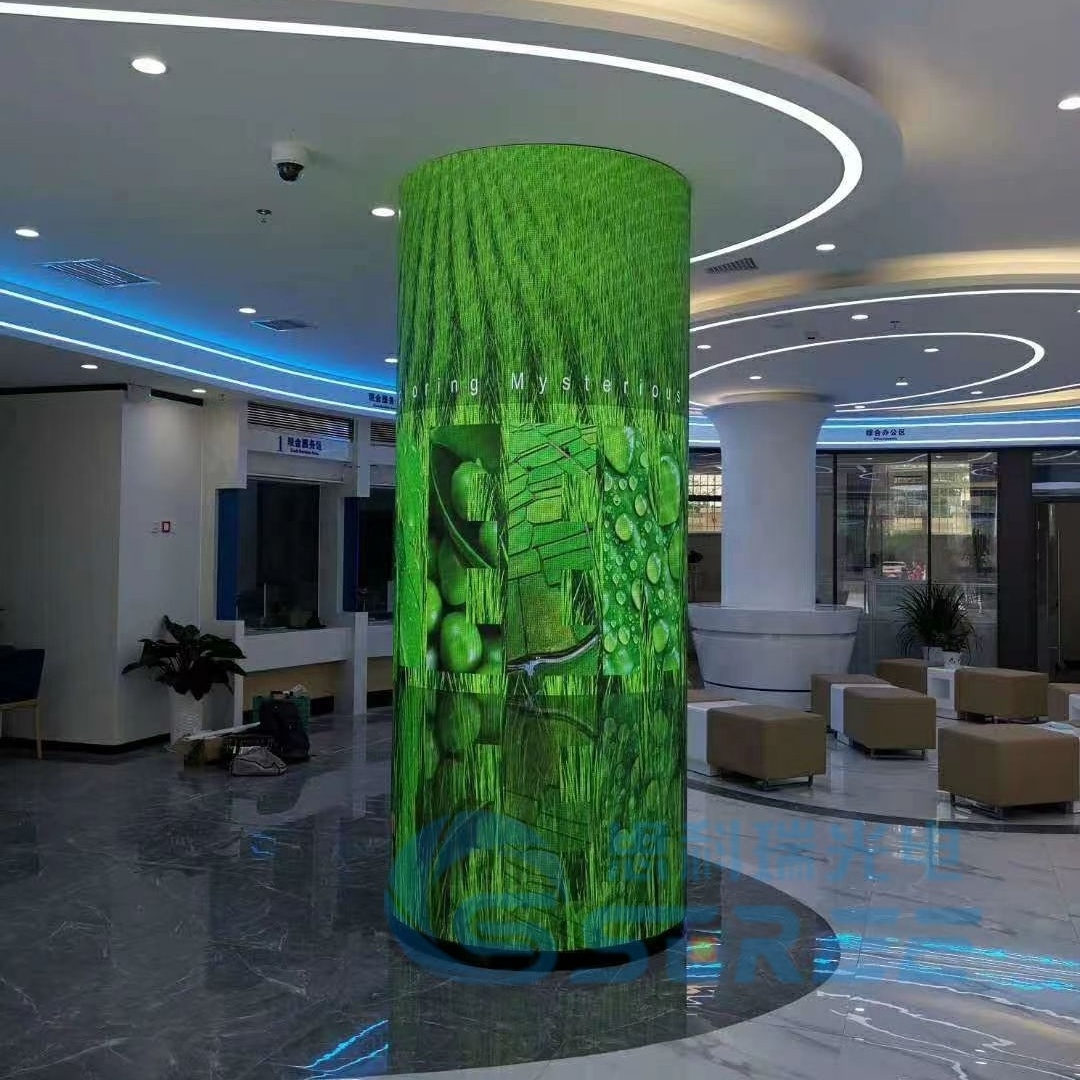 Indoor Outdoor flexibleP1.53 P1.86 P1.875 P2 P2.5 P3 P3.076 P4 P5 Round Shape Cylinder Column led display