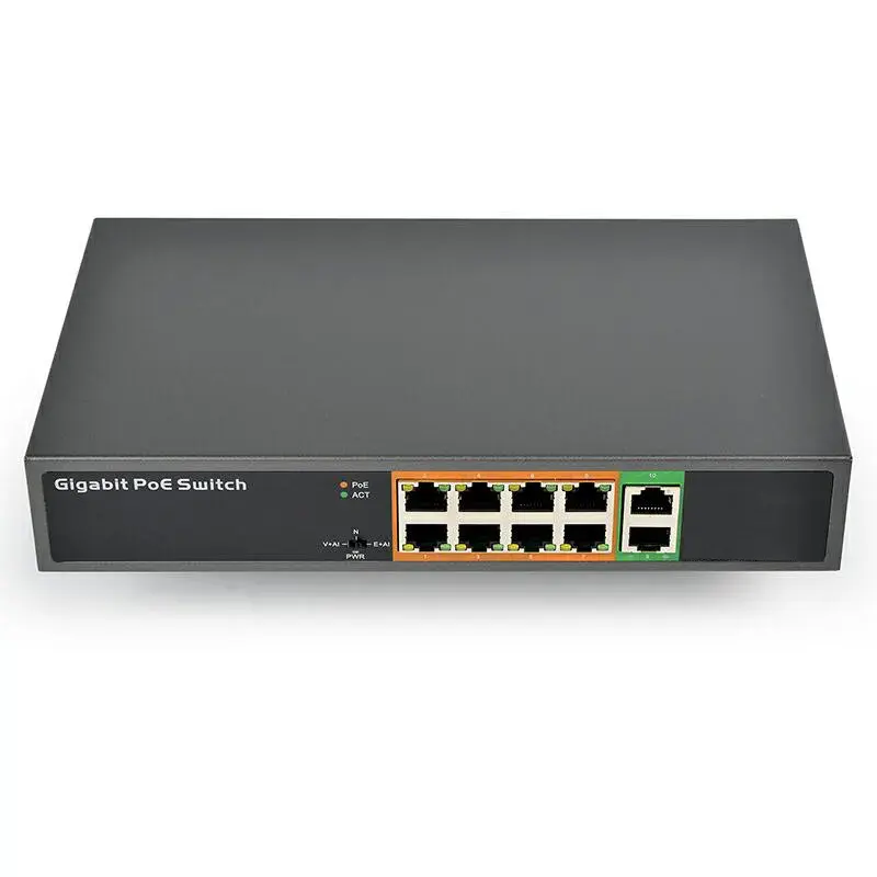 SDAPO PSE1008G 8 Port POE Switch with 2 gigabit RJ45 port uplink poe network switch