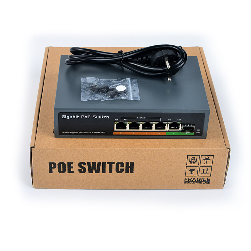 SDAPO PSE604GS 5 Port Gigabit Ethernet PoE Switch 4 Port 10/100/1000Mbps PoE Switch For Dahua IP Camera