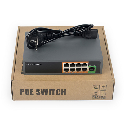 SDAPO Factory direct PSE908D 8+2 port poe switch IEEE802.3af/at 48v poe switch with 250 meters extender function