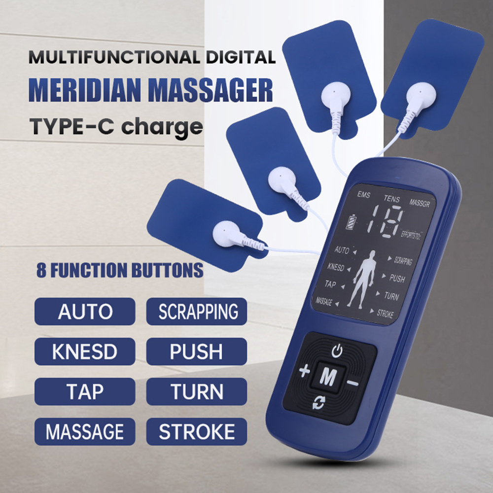 Tens Physical Therapy dual output massager Digital meridian Pulse Therapy muscle stimulation massager