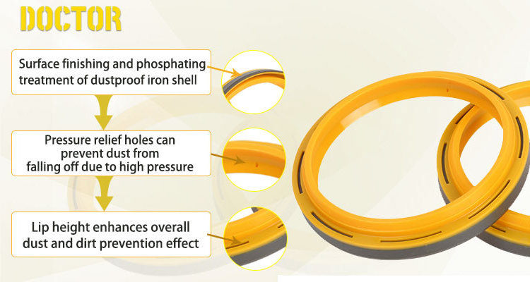 DKB DKBI  Seals for Excavator Hydraulic Cylinder Seal Kits PU size 75*89*8/11  Wiper dust-proof oil seal