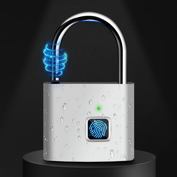 Secukey IP62  Mini Padlock Biometric Fingerprint Padlock Smart Security Pad lock Waterproof Padlocks