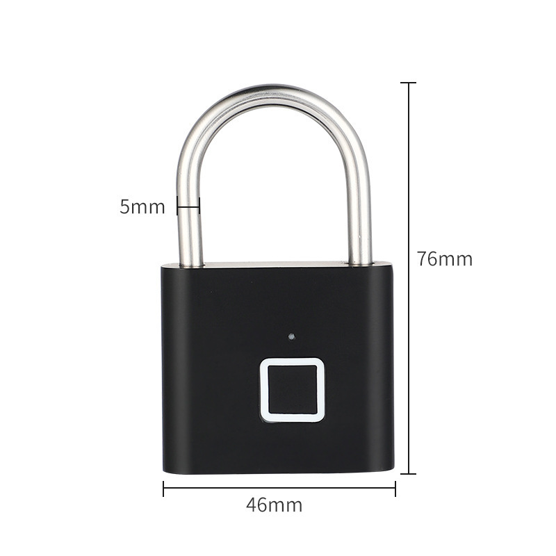 Secukey Fingerprint Padlock Smart Digital Alarm Fingerprint Pad Lock Keyless Door Lock For Door Warehouse Bagpack