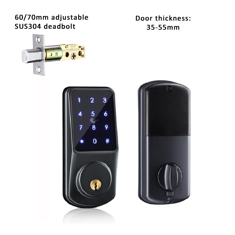 Smart Home Security Lock Tuya WiFi / TTLock Ble Keyless Door Entry Locking System Deadbolt Lock for Main Gate