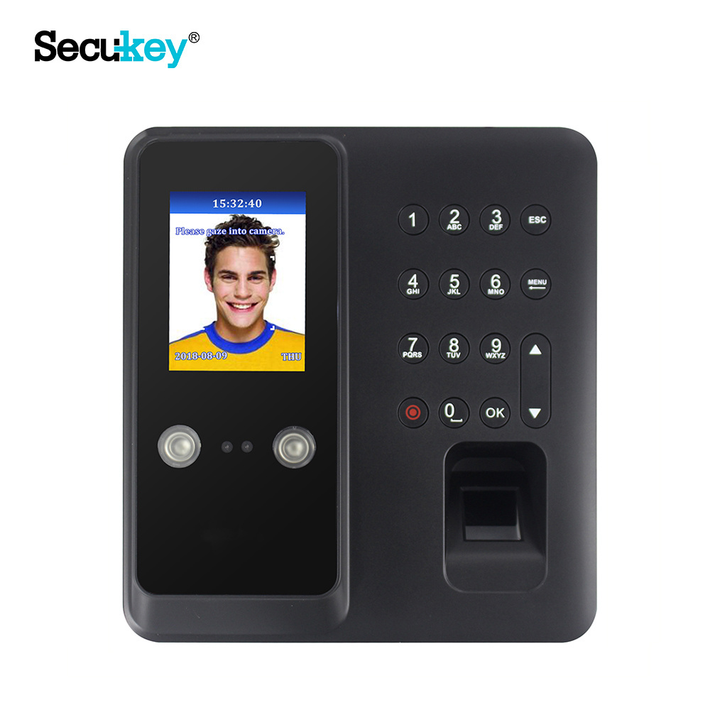 Secukey F11 Smart Face and Fingerprint Recognition Time Attendance Machine Wifi With Clock In Biometric Device