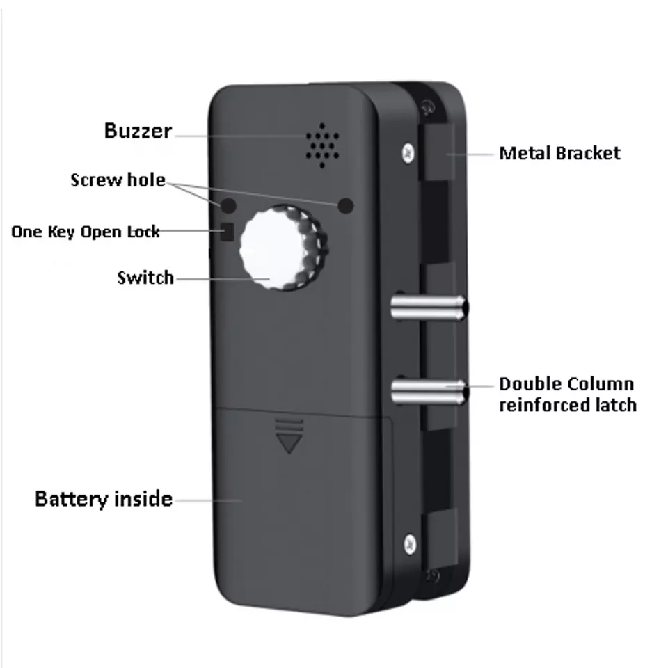 Tuya APP Ble Commercial Glass Door Lock, Smart Fingerprint Locks for Office Entry