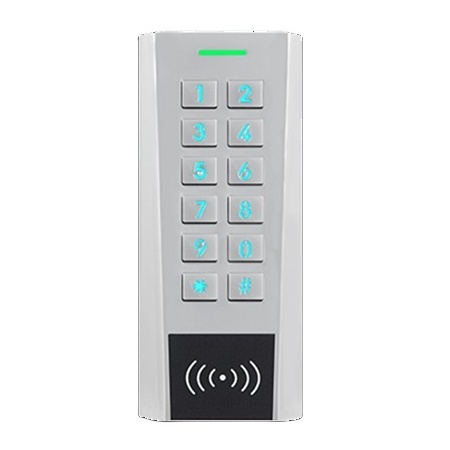 Two Door RFID Card Reader Support NFC Metal Silver Zinc Alloy Outdoor Rfid Card Smart Hotel Door Lock with Free Software Secukey