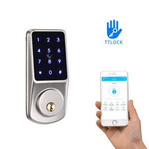 Waterproof Outdoor Gate Wifi Digital Front Keyless Smart Electronic Door Locks Tuya App Keypad Ttlock Home Smart Deadbolt Lock